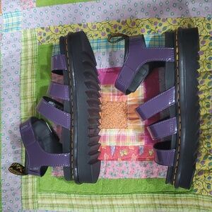 brand new DOC MARTENS purple patent leather, womens us 8 (uk 6, eu 39)